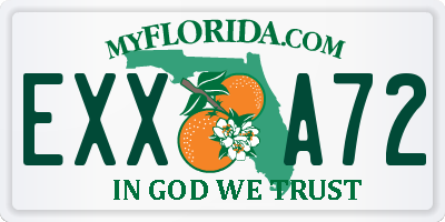 FL license plate EXXA72