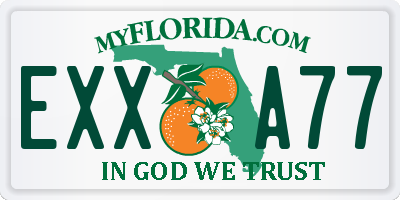 FL license plate EXXA77