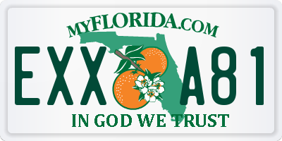 FL license plate EXXA81