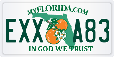 FL license plate EXXA83