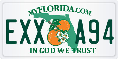 FL license plate EXXA94