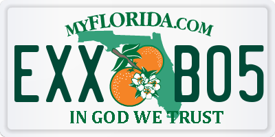 FL license plate EXXB05