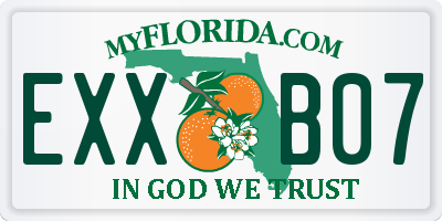 FL license plate EXXB07