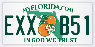 FL license plate EXXB51