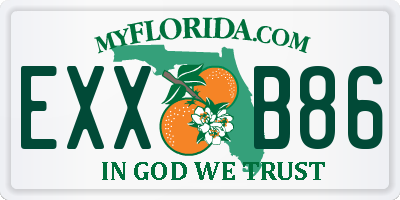 FL license plate EXXB86