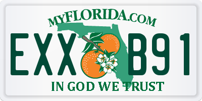 FL license plate EXXB91
