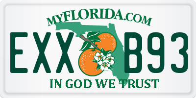 FL license plate EXXB93