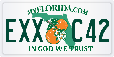 FL license plate EXXC42