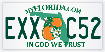 FL license plate EXXC52