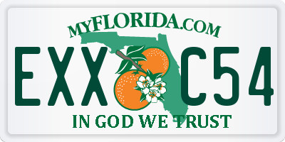 FL license plate EXXC54