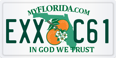 FL license plate EXXC61