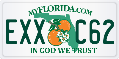FL license plate EXXC62