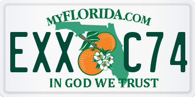 FL license plate EXXC74