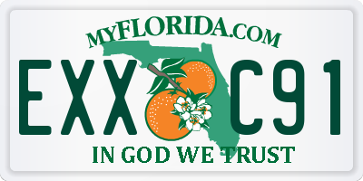 FL license plate EXXC91
