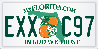 FL license plate EXXC97