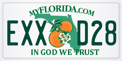 FL license plate EXXD28