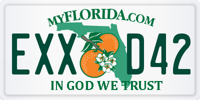 FL license plate EXXD42