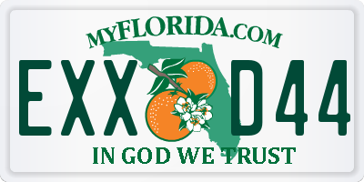 FL license plate EXXD44