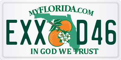 FL license plate EXXD46