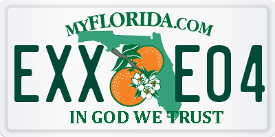 FL license plate EXXE04