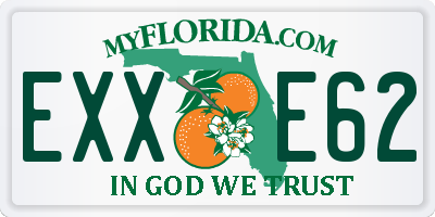 FL license plate EXXE62
