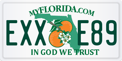 FL license plate EXXE89