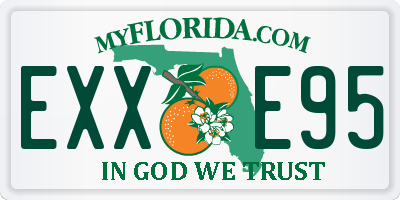 FL license plate EXXE95