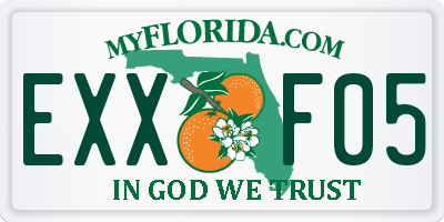 FL license plate EXXF05