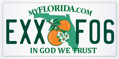 FL license plate EXXF06