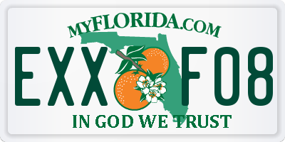 FL license plate EXXF08