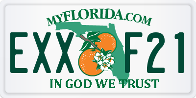 FL license plate EXXF21
