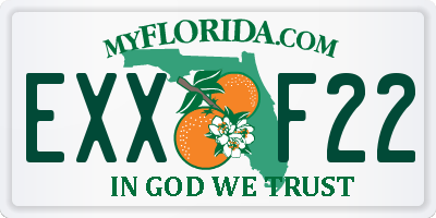 FL license plate EXXF22