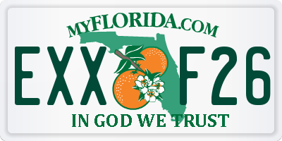 FL license plate EXXF26