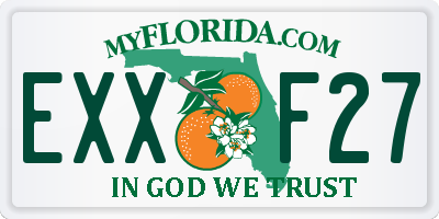 FL license plate EXXF27