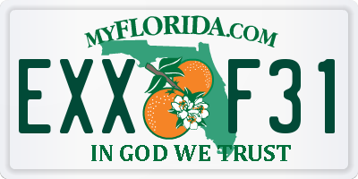 FL license plate EXXF31