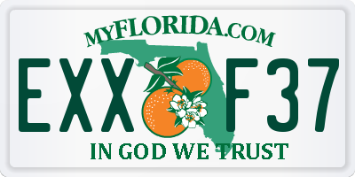FL license plate EXXF37