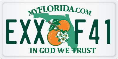 FL license plate EXXF41