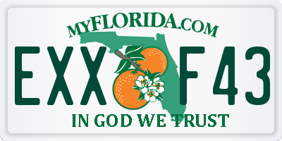 FL license plate EXXF43