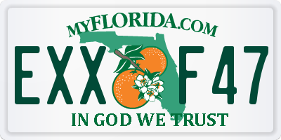 FL license plate EXXF47