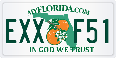 FL license plate EXXF51