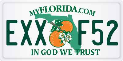 FL license plate EXXF52