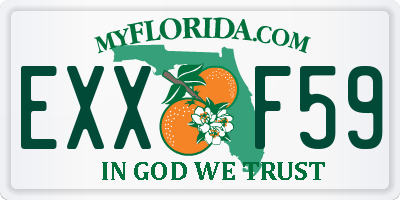 FL license plate EXXF59