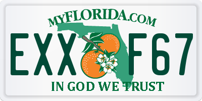 FL license plate EXXF67