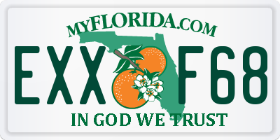 FL license plate EXXF68