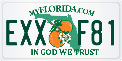FL license plate EXXF81