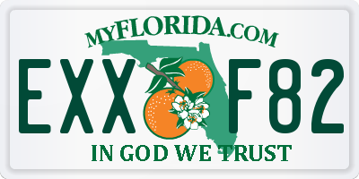 FL license plate EXXF82