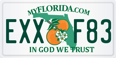 FL license plate EXXF83