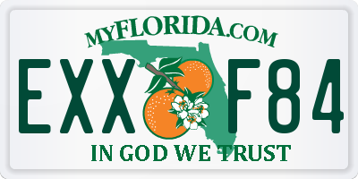FL license plate EXXF84