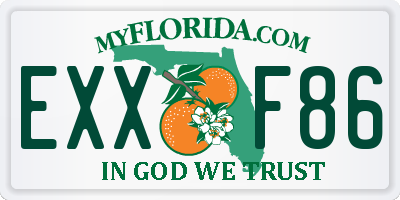 FL license plate EXXF86