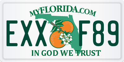 FL license plate EXXF89
